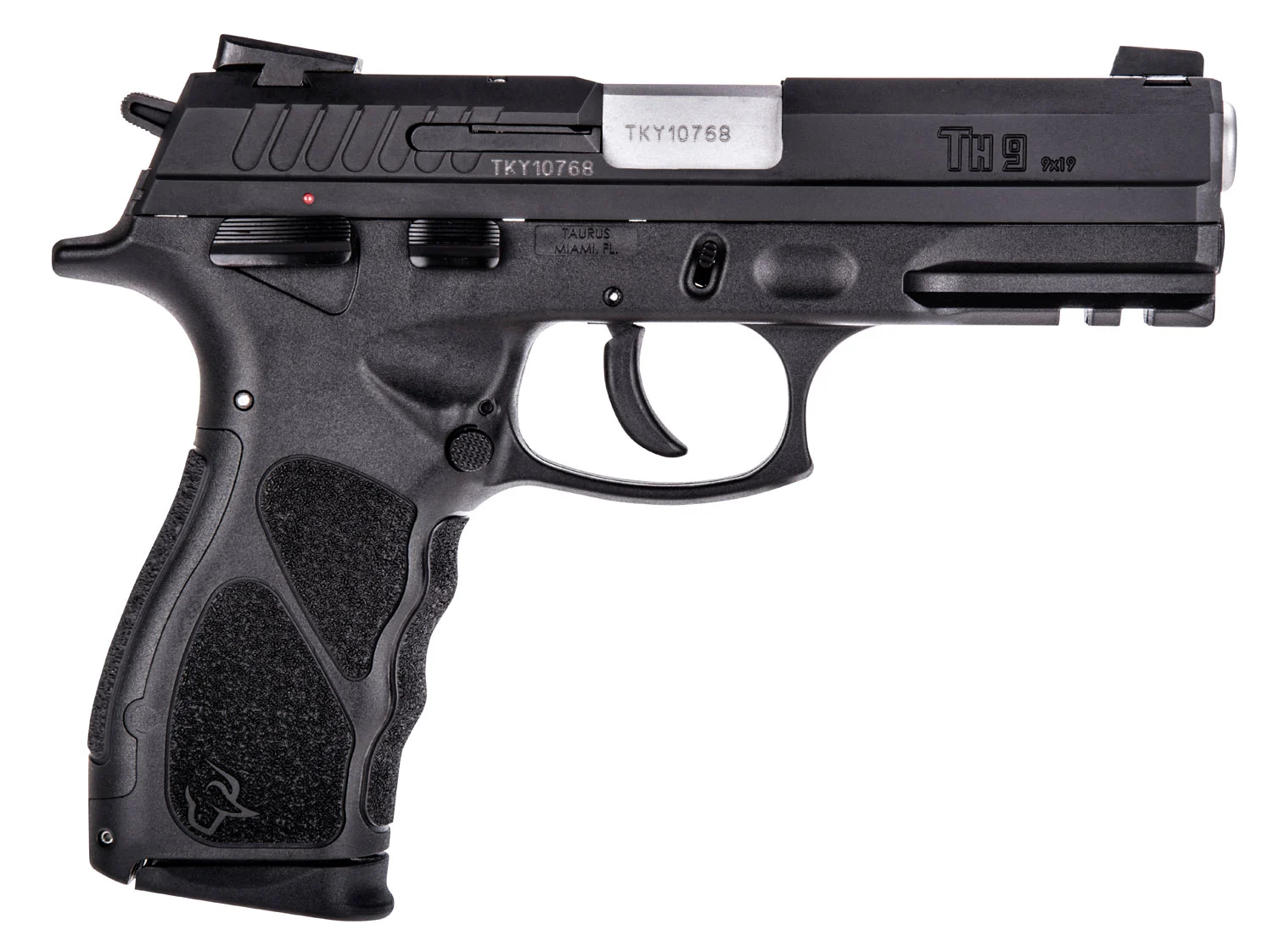 Taurus 1TH9041 TH Full Size 9mm Luger 17+1 4.27" Matte Stainless Steel Barrel, Matte Black Serrated Slide, Black Polymer Frame w/Picatinny Rail, Black Finger Grooved Polymer Grip Right Hand