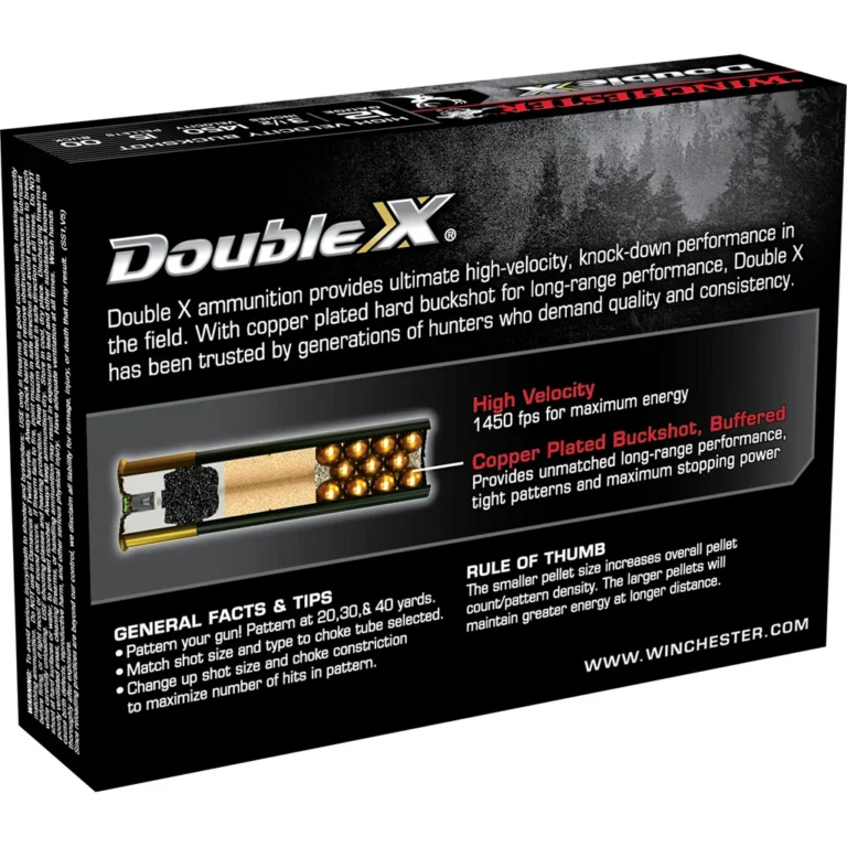 Winchester Double X Buckshot 12 ga. 3.5 in. 15 Pellets 00 5 rd.