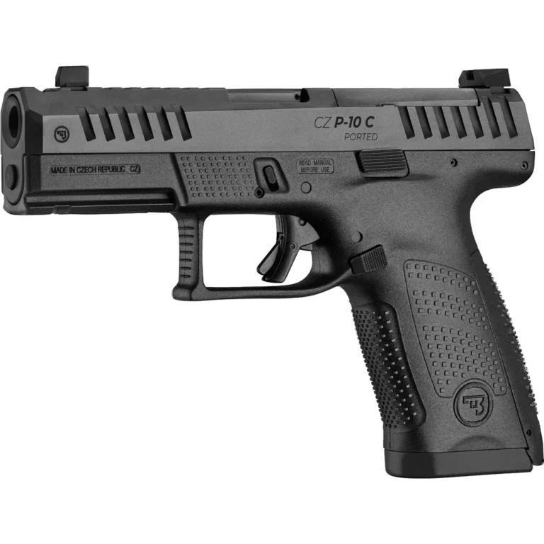 CZ P-10 C Optic Ready Pistol 9mm 4.5 in. BLK/Nitride Slide w/Ported Brrl 15rd.