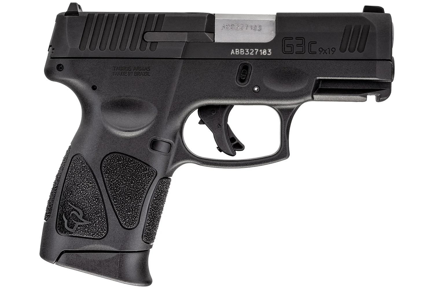 Taurus 1G3C9312X12 G3C Compact Frame 9mm Luger 12+1 3.26" Matte Stainless Steel Barrel, Matte Black Tenifer Serrated Steel Slide, Black Polymer Frame w/Picatinny Rail, Black Polymer Grip, Right Hand