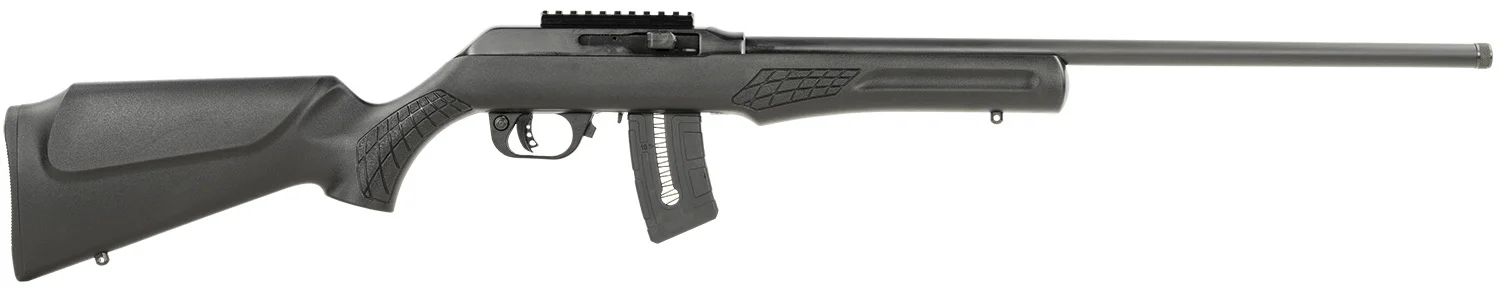 Rossi RS22W2111-TH RS22 Semi-Auto 22 WMR 10+1 21" Threaded Barrel, Black, Fixed Synthetic Stock