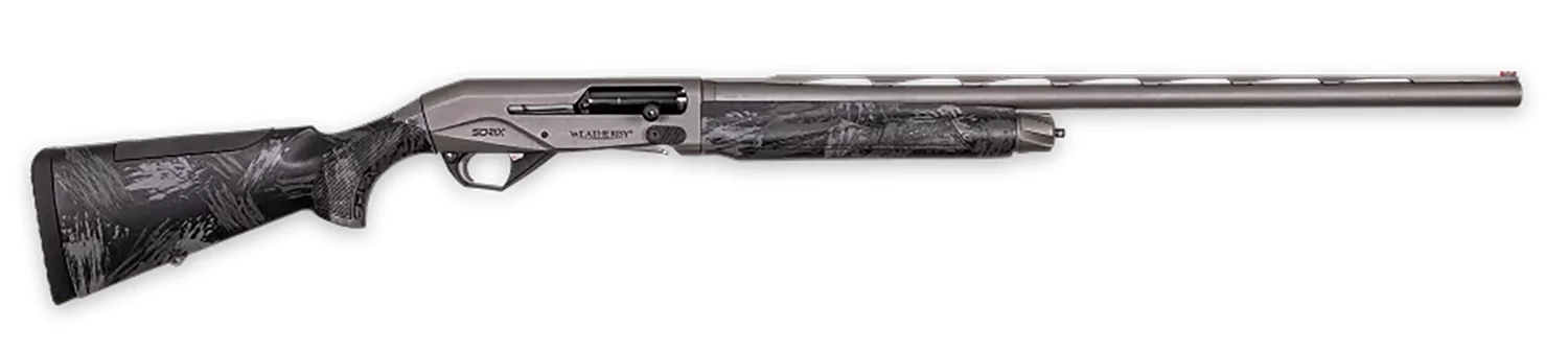 Weatherby XST1228SMG Sorix Full Size 12 Gauge Semi-Auto 3.50" 2+1 28" Gray Cerakote Vent Rib Barrel & Drilled & Tapped Steel Receiver, Storm Camo Synthetic Stock w/Adj Shim, Ambidextrous
