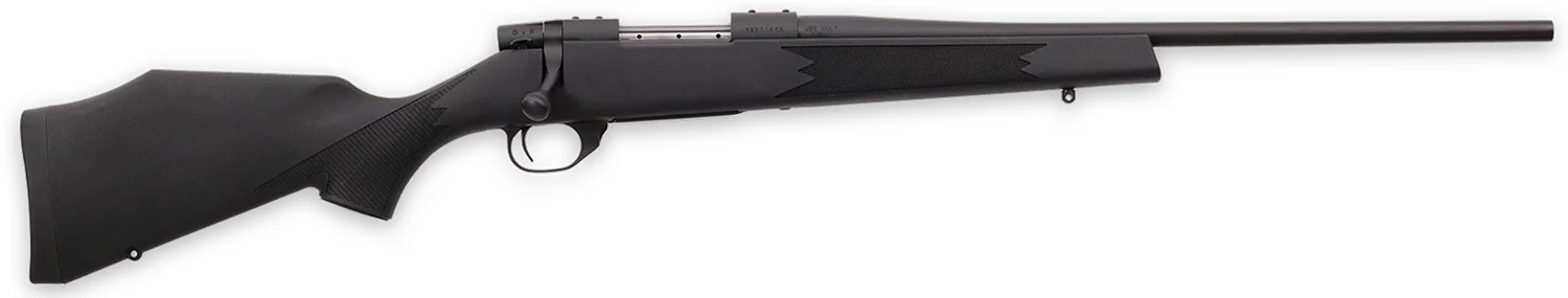 Weatherby VYT222RR0T Vanguard Synthetic Compact 22-250 Rem 5+1 20" Matte Blued #1 Threaded Barrel, Matte Blued Drilled & Tapped Steel Receiver, Black Adjustable Synthetic Stock