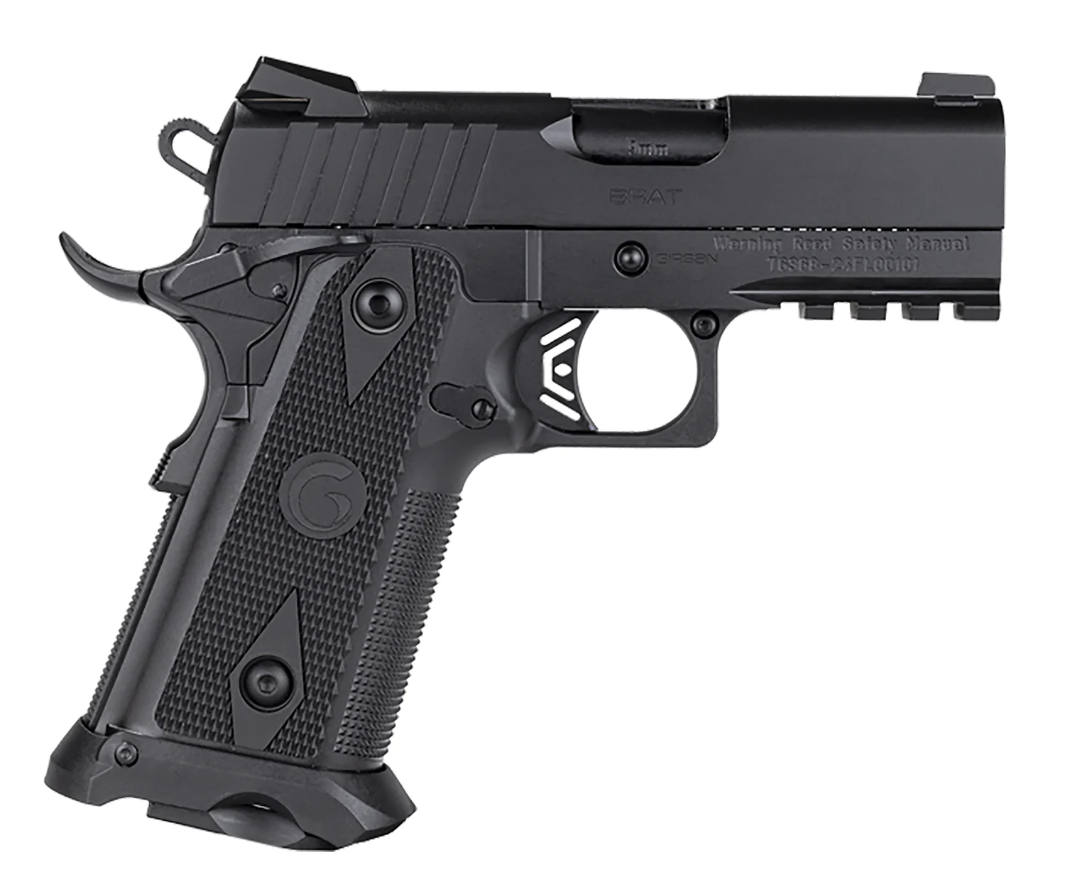 Girsan 395055 Witness2311 45 ACP 11+1 3.40" Black Steel Barrel, Black Serrated Steel Slide, Black Polymer Frame w/Beavertail & Picatinny Rail, Black Checkered Polymer Grip, Ambidextrous