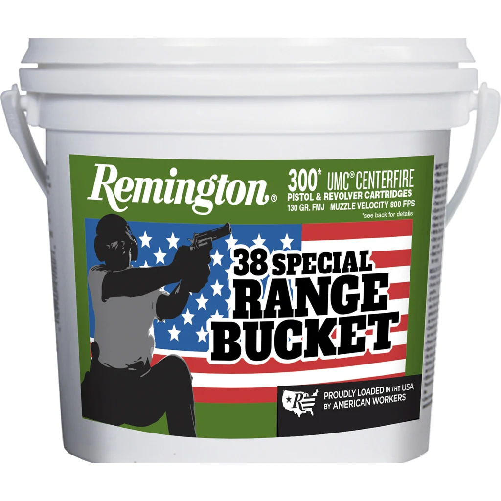 Remington Range Bucket UMC Pistol Ammo 38 Spl. 130 gr. FMJ 300 rd. - Remington