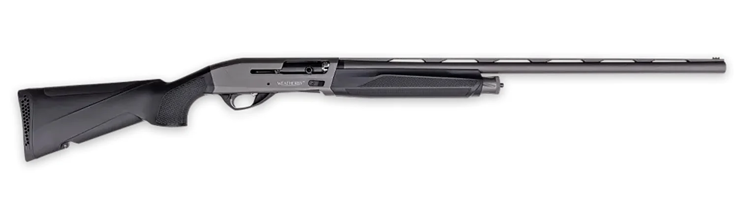 Weatherby ET21228PGM Element II 12 Gauge 3" 2+1 28" Tungsten Cerakote Vent Rib Barrel & Receiver, Adj Shim Black Synthetic Stock