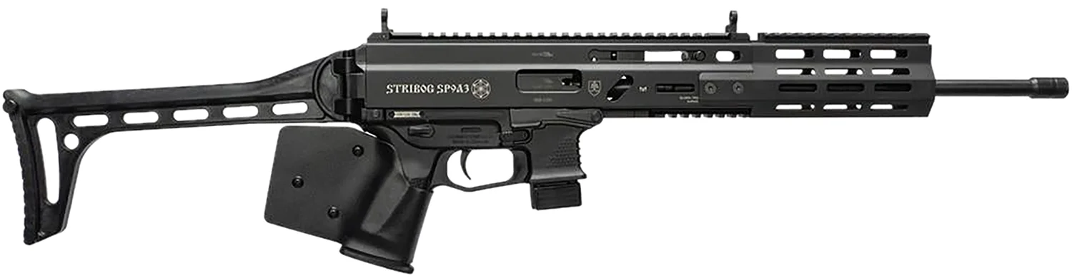 Grand Power 810091158166 Stribog SP9A3 *CA Compliant 9mm Luger 10+1 16" Black