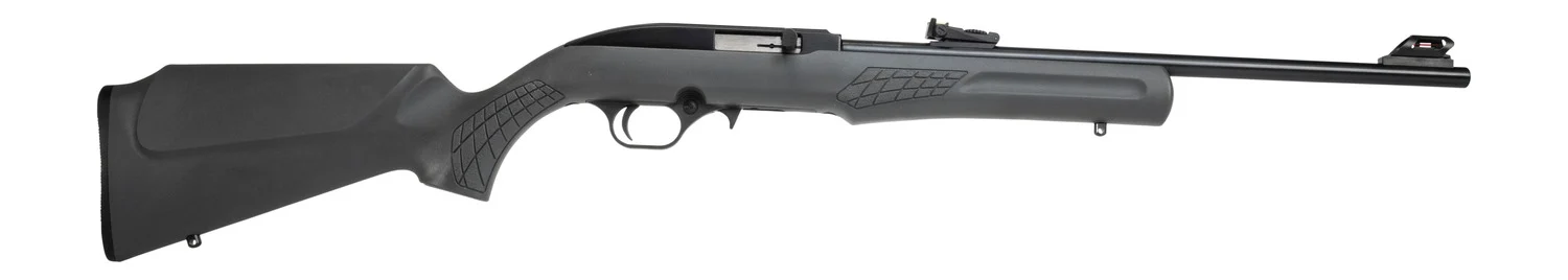 Rossi RS22L1811G RS22 22 LR 10+1 18" Black Matte Barrel, Black Aluminum 3/8" Dovetail Receiver, Fixed Gray Synthetic Stock