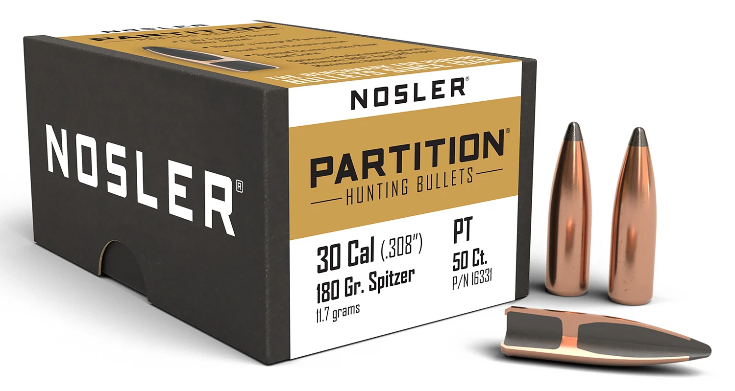 Nosler 16331 Partition 30Cal 180gr Spitzer 50/Box