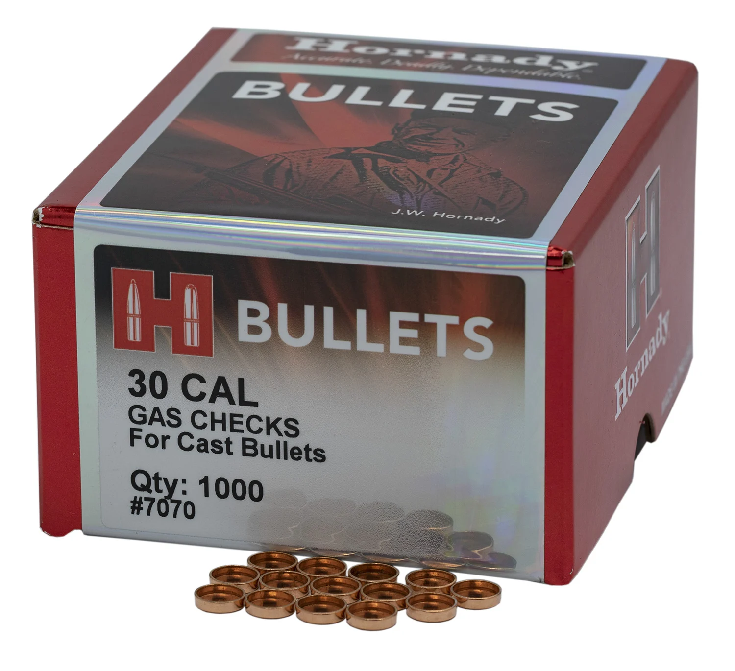Hornady 7070 Crimp-On Gas Checks 30 Cal Cast Bullets/ 1000 Per Box
