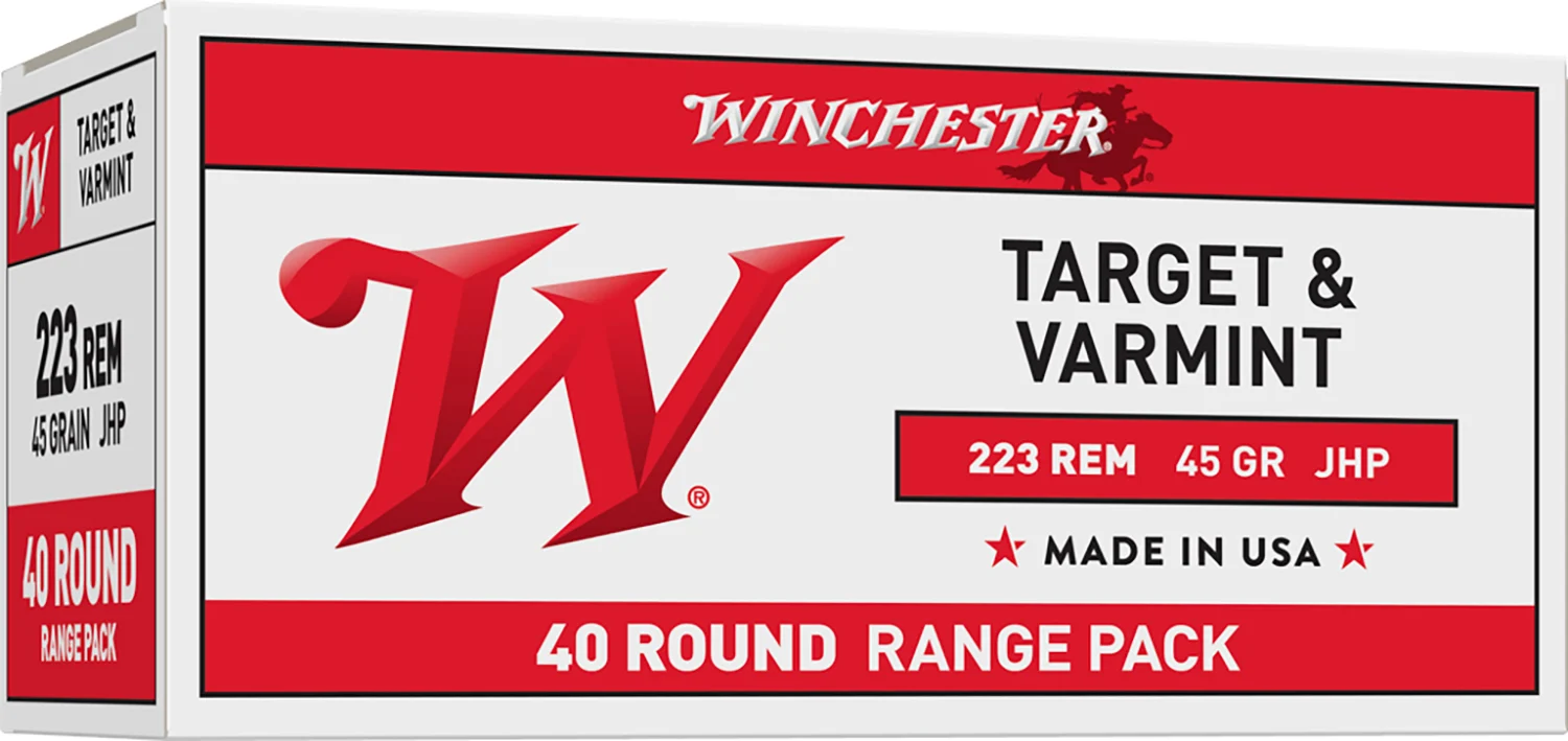 Winchester Ammo USA2232 USA 223Rem 45gr Jacketed Hollow Point 40 Per Box/10 Case