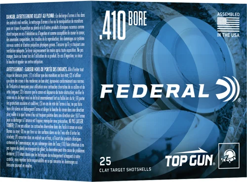 FEDERAL TOP GUN 410 2.5" 1/2OZ - #7.5 1330FPS 250RD CASE LOT
