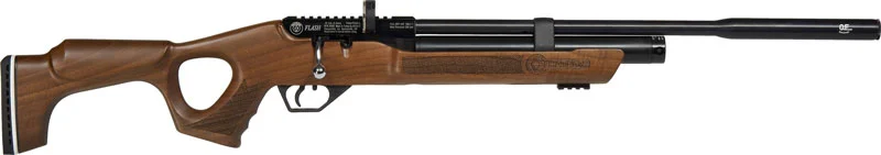 HATSAN FLASH QE .25 PCP 900 - FPS WALNUT/BLUED W/ 2 MAGS
