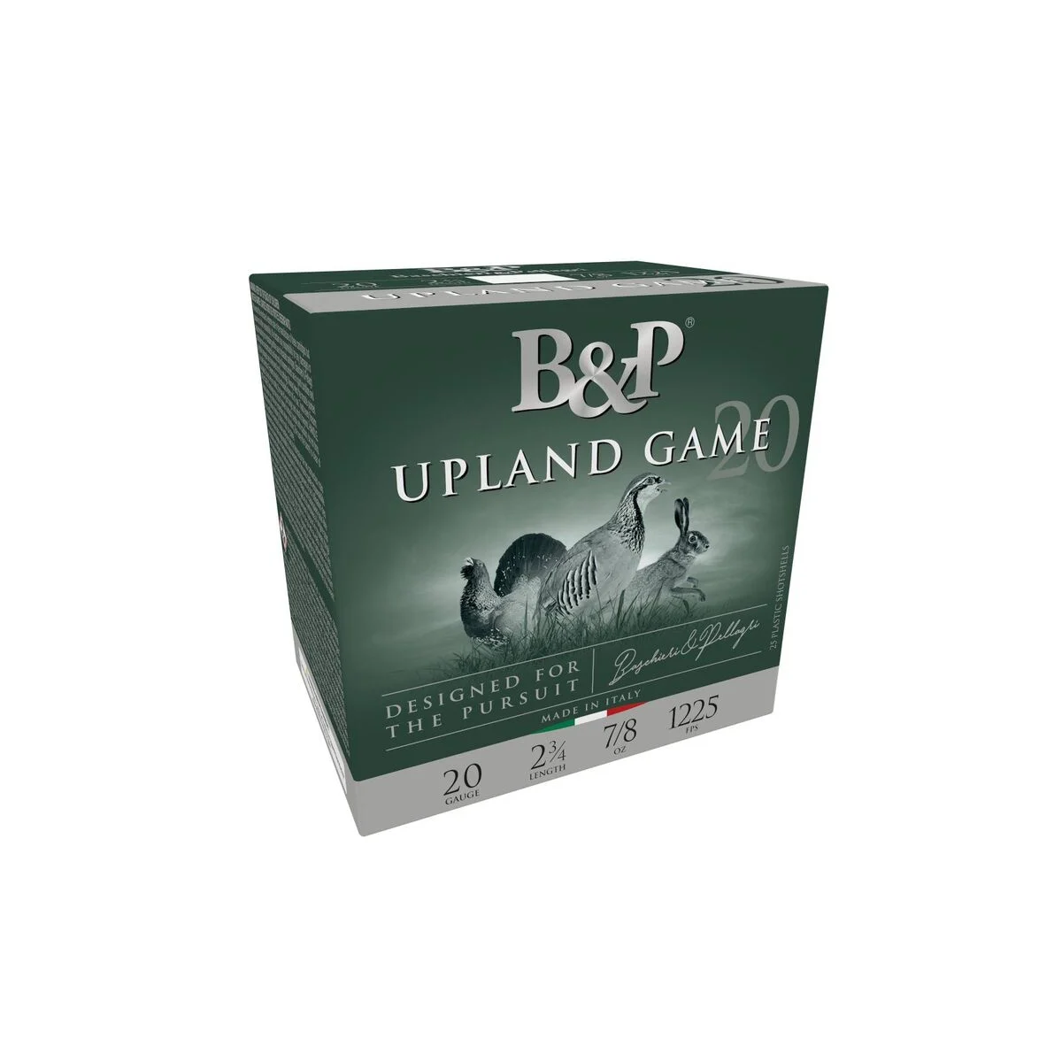 B&P Upland Game Shotshells 20ga 2-3/4'' 7/8oz 1225 fps #6 25/ct